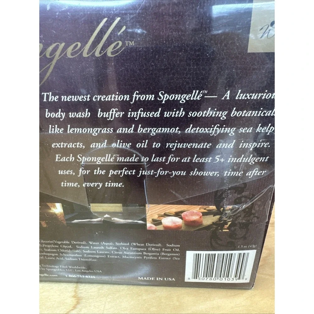 RARE‎ SPONGELLE BODY WASH INFUSED BODY BUFFER papaya & sandalwood NIB/Sealed